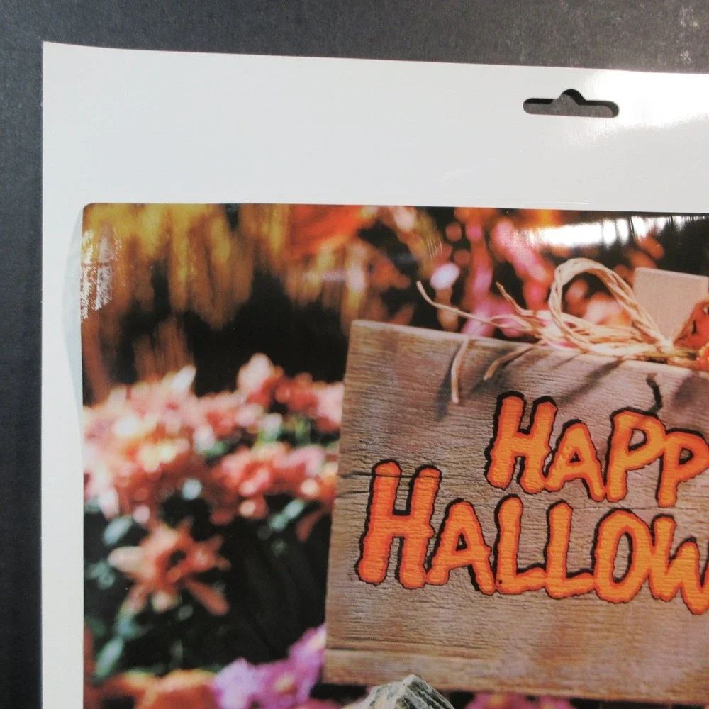 Happy Halloween Jack-O-Lantern Pumpkin Window Cling Decor Poster Decoration